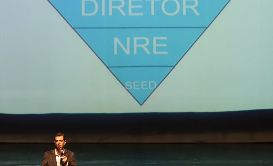 Governador Carlos Massa Ratinho Junior participa da abertura do Seminário Aprendizagem em Foco. Curitiba, 29/01/2019. Foto:  Rodrigo Félix Leal/ANPr