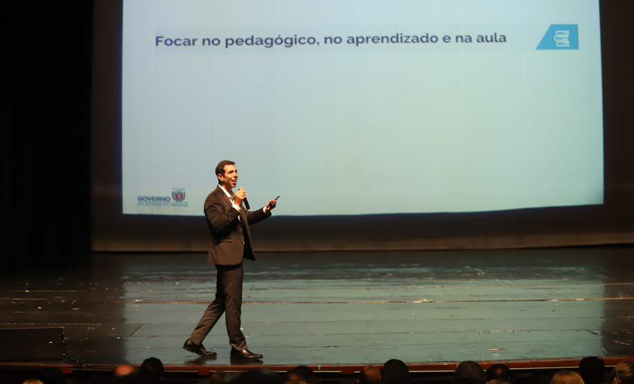 Governador Carlos Massa Ratinho Junior participa da abertura do Seminário Aprendizagem em Foco. Curitiba, 29/01/2019. Foto:  Rodrigo Félix Leal/ANPr