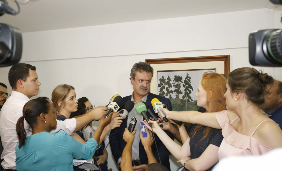 O secretário interino de Desenvolvimento Sustentável, Everton Luiz da Costa Souza, falou sobre situação das barragens do Paraná.Curitiba, 29-01-19.Foto: Arnaldo Alves / ANPr.