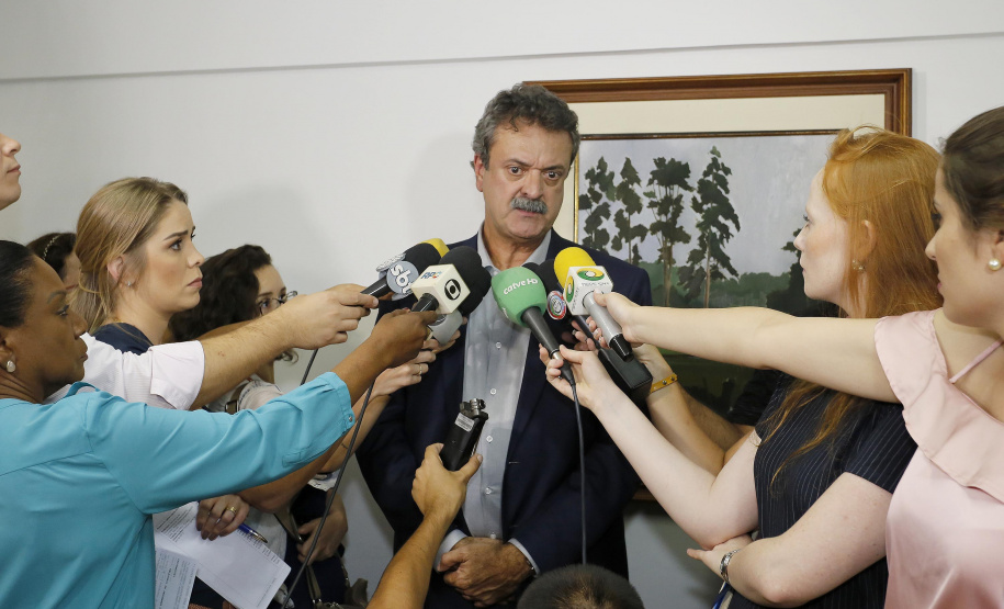 O secretário interino de Desenvolvimento Sustentável, Everton Luiz da Costa Souza, falou sobre situação das barragens do Paraná.Curitiba, 29-01-19.Foto: Arnaldo Alves / ANPr.