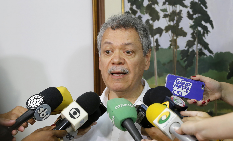 O diretor presidente do Simepar, Eduardo Alvin Leite, falou sobre situação das barragens do Paraná.Curitiba, 29-01-19.Foto: Arnaldo Alves / ANPr.