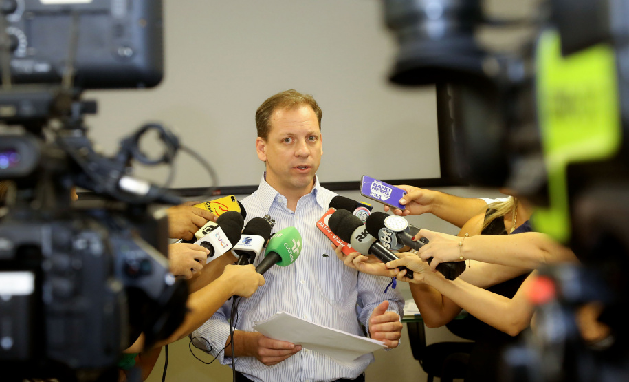 Coletiva de imprensa sobre o enfrentamento da febre amarela no Paraná. Na foto, Nestor Werner, diretor geral da Secretaria da Saúde. - Curitiba, 30/01/2019 - Foto: Jaelson Lucas/ANPr