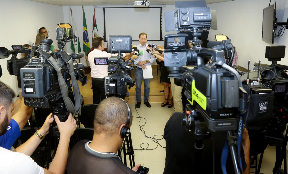 Coletiva de imprensa sobre o enfrentamento da febre amarela no Paraná. Na foto, Nestor Werner, diretor geral da Secretaria da Saúde. - Curitiba, 30/01/2019 - Foto: Jaelson Lucas/ANPr