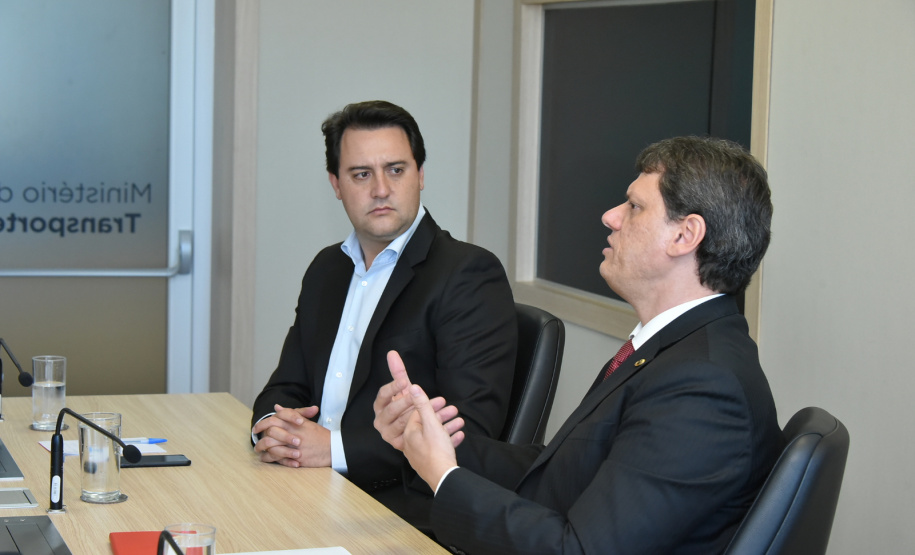 Ministro da Infraestrutura, Tarcísio Gomes de Freitas, recebe o Governador do Estado do Paraná, Carlos Massa Ratinho Júnior - 30/01/2019 - Foto: Alberto Ruy/MInfra