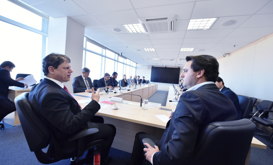 Ministro da Infraestrutura, Tarcísio Gomes de Freitas, recebe o Governador do Estado do Paraná, Carlos Massa Ratinho Júnior - 30/01/2019 - Foto: Alberto Ruy/MInfra