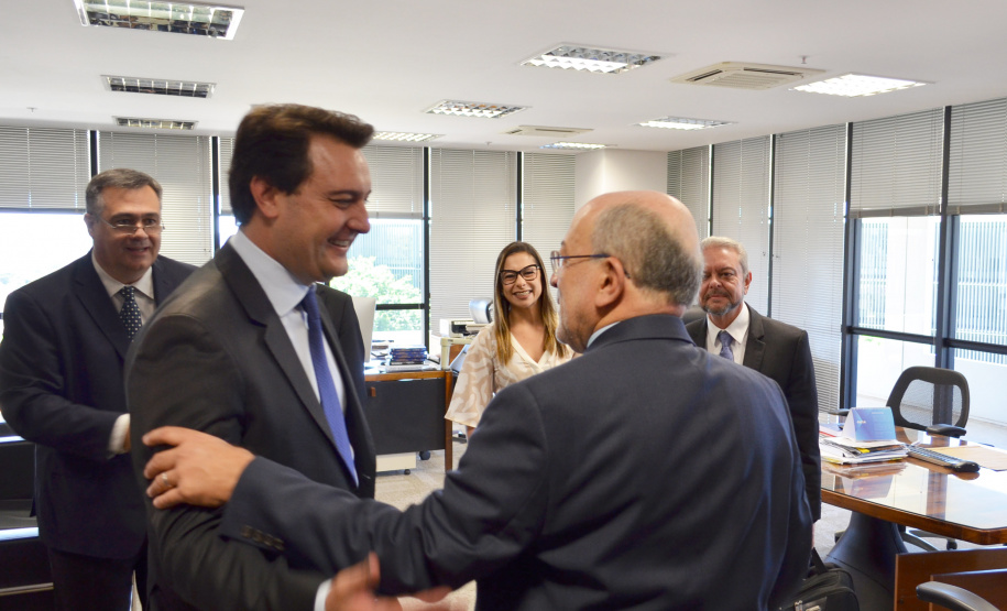 O governador Carlos Massa Ratinho Junior cumpriu nesta quarta-feira (30) em Brasília agenda com ministros de Estado, autoridades do Poder Judiciário e órgãos de fiscalização. - Brasília, 30/01/2019 - Foto: Divulgação ANPr