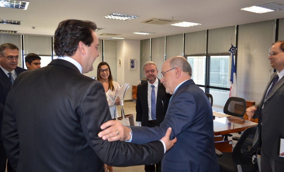 O governador Carlos Massa Ratinho Junior cumpriu nesta quarta-feira (30) em Brasília agenda com ministros de Estado, autoridades do Poder Judiciário e órgãos de fiscalização. - Brasília, 30/01/2019 - Foto: Divulgação ANPr