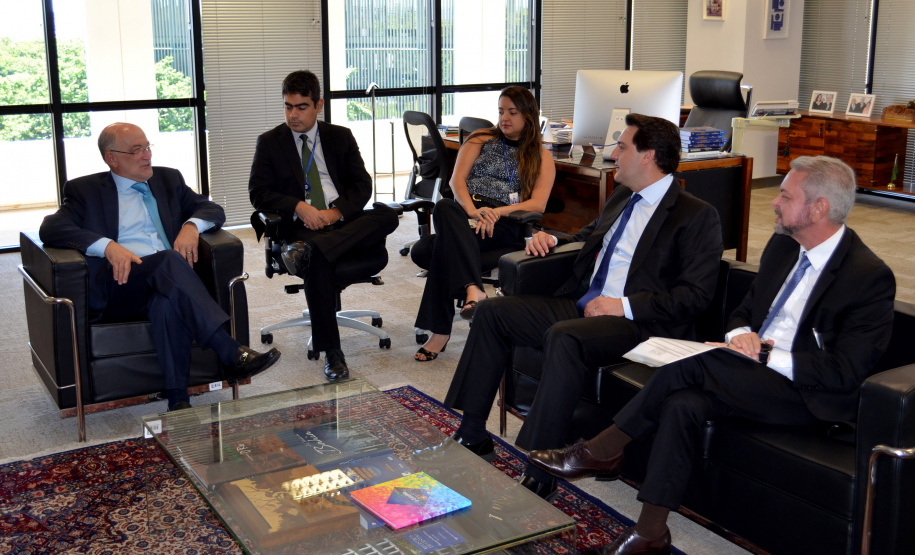 O governador Carlos Massa Ratinho Junior cumpriu nesta quarta-feira (30) em Brasília agenda com ministros de Estado, autoridades do Poder Judiciário e órgãos de fiscalização. - Brasília, 30/01/2019 - Foto: Divulgação ANPr
