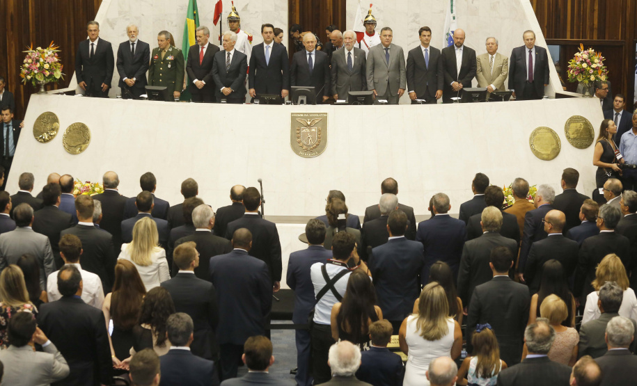 Governador Carlos Massa Ratinho Junior participa, na Assembleia Legislativa do Estado Paraná da abertura dos trabalhos legislativos de 2019.  -  Curitiba, 01/02/2019  -  Foto: Arnaldo Alves/ANPr