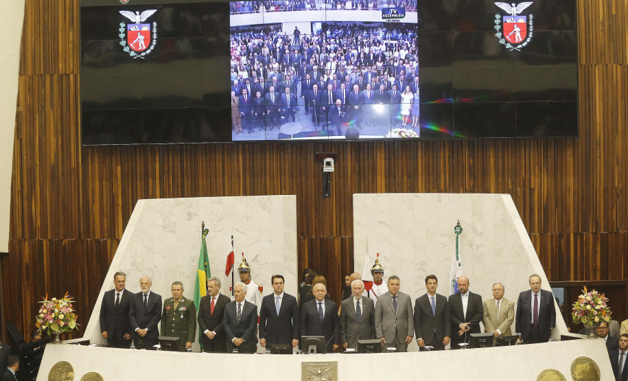 Governador Carlos Massa Ratinho Junior participa, na Assembleia Legislativa do Estado Paraná da abertura dos trabalhos legislativos de 2019.  -  Curitiba, 01/02/2019  -  Foto: Arnaldo Alves/ANPr