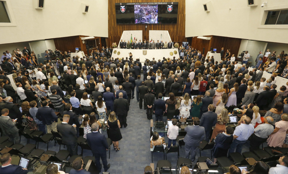 Governador Carlos Massa Ratinho Junior participa, na Assembleia Legislativa do Estado Paraná da abertura dos trabalhos legislativos de 2019.  -  Curitiba, 01/02/2019  -  Foto: Arnaldo Alves/ANPr