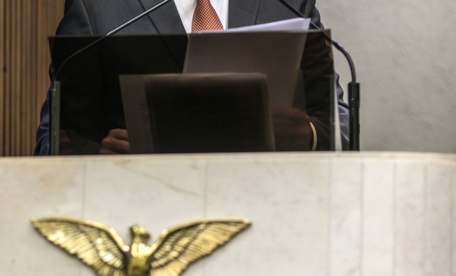 Governador Carlos Massa Ratinho Junior, apresenta Programa de Governo para Deputados na Assembleia Legislativa. Curitiba, 04/02/2019. Foto: Maurilio Cheli/ANPr