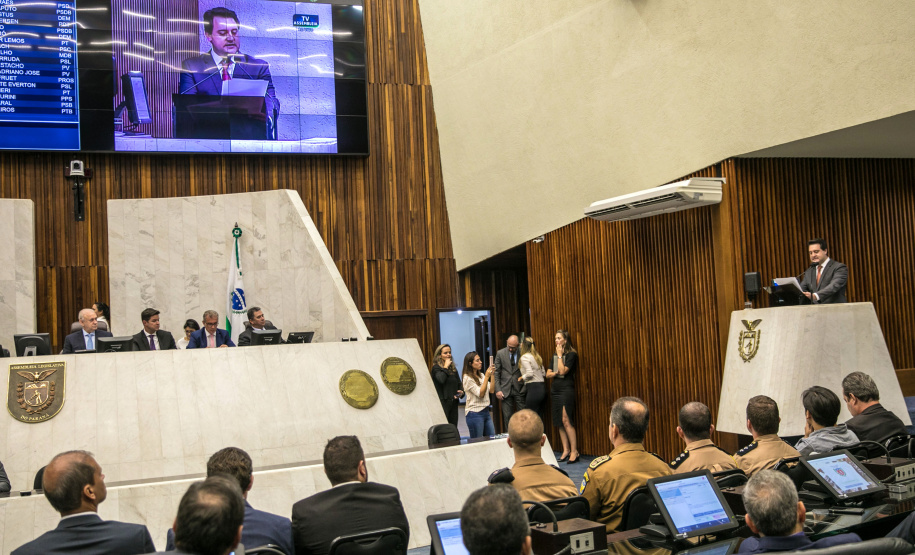 Governador Carlos Massa Ratinho Junior, apresenta Programa de Governo para Deputados na Assembleia Legislativa. Curitiba, 04/02/2019. Foto: Maurilio Cheli/ANPr