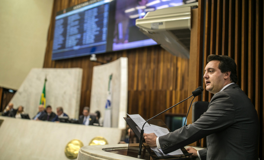 Governador Carlos Massa Ratinho Junior, apresenta Programa de Governo para Deputados na Assembleia Legislativa. Curitiba, 04/02/2019. Foto: Maurilio Cheli/ANPr
