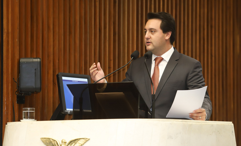 Governador Carlos Massa Ratinho Junior, apresenta Programa de Governo para Deputados na Assembleia Legislativa. Curitiba, 04/02/2019. Foto: Rodrigo Félix Leal/ANPr
