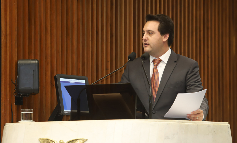 Governador Carlos Massa Ratinho Junior, apresenta Programa de Governo para Deputados na Assembleia Legislativa. Curitiba, 04/02/2019. Foto: Rodrigo Félix Leal/ANPr