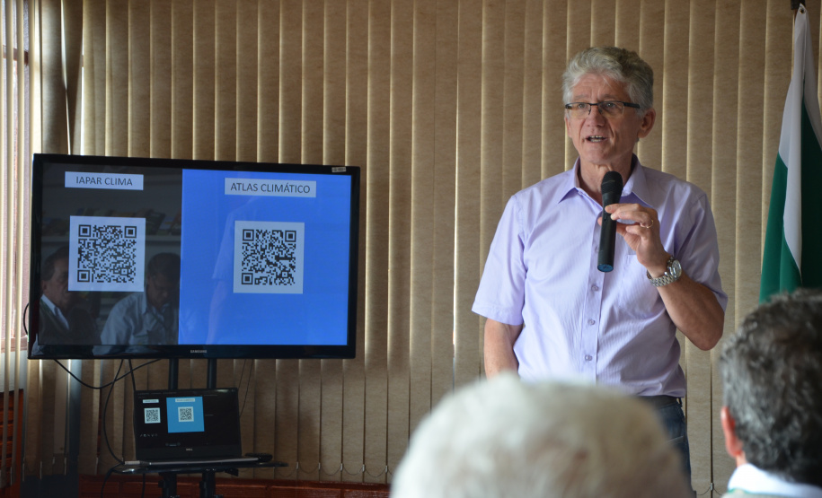 O Instituto Agronômico do Paraná (Iapar) lançou, nesta terça-feira (05), no Show Rural, em Cascavel, um aplicativo de monitoramento do clima disponível no celular. Paralelamente lançou o atlas climático atualizado, também disponível on-line.  Na foto, o secretário Norberto Ortigara  -  Cascavel, 05/02/2019  -  Foto: Divulgação SEAB
