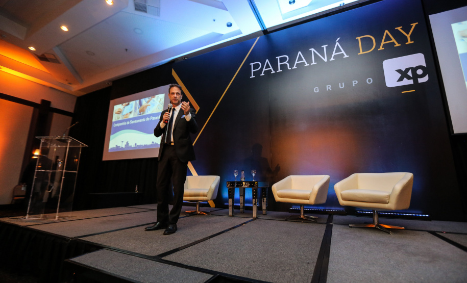 Cláudio Stábile, Presidente da SANEPAR durante Paraná Day, evento realizado em Curitiba com a presença de mais de 100 investidores do País e do exterior. - Curitiba, 05/02/2019 -Foto: Geraldo Bubniak/ANPr