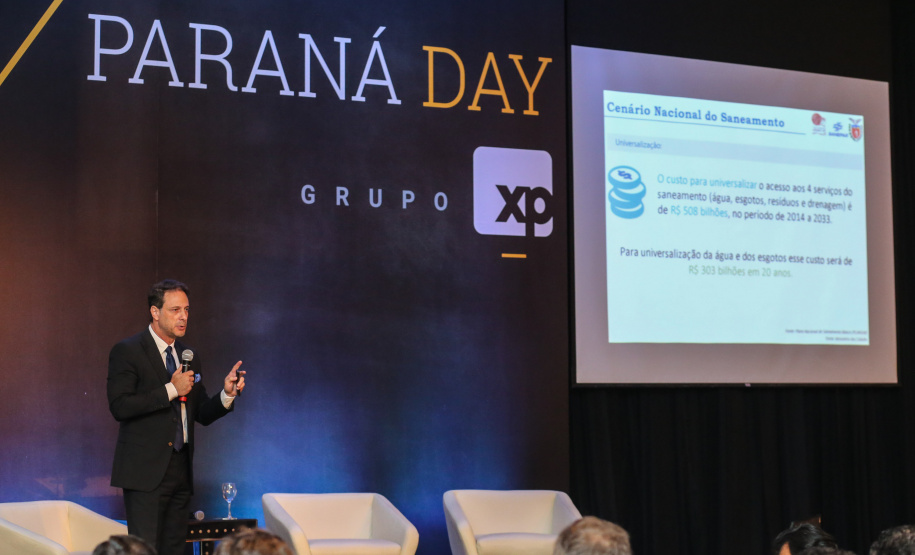 Cláudio Stábile, Presidente da SANEPAR durante Paraná Day, evento realizado em Curitiba com a presença de mais de 100 investidores do País e do exterior. - Curitiba, 05/02/2019 -Foto: Geraldo Bubniak/ANPr