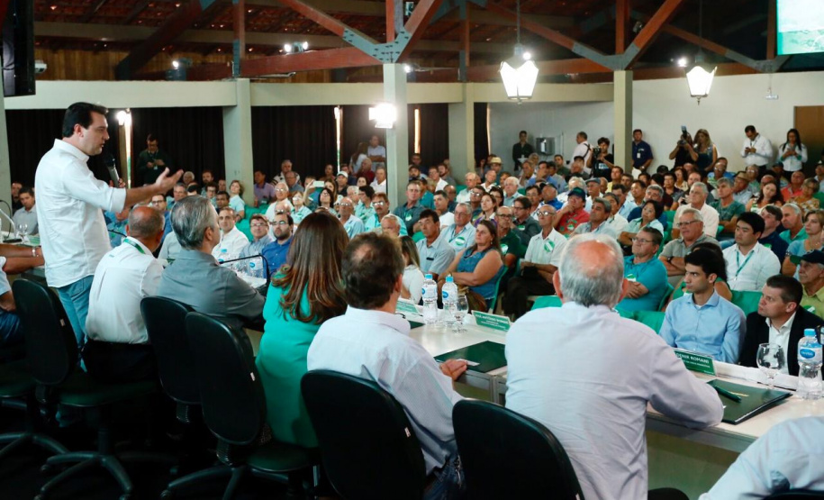 O governador Carlos Massa Ratinho Junior participou nesta quarta-feira (06), em Maringá, da Assembleia Geral Ordinária de prestação de contas do exercício 2018 da Cocamar.  -  Maringá, 06/02/2019  -  Foto:Mateus Girotto/Cocamar