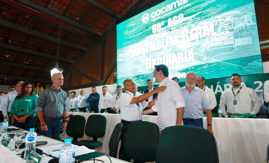O governador Carlos Massa Ratinho Junior participou nesta quarta-feira (06), em Maringá, da Assembleia Geral Ordinária de prestação de contas do exercício 2018 da Cocamar.  -  Maringá, 06/02/2019  -  Foto:Mateus Girotto/Cocamar