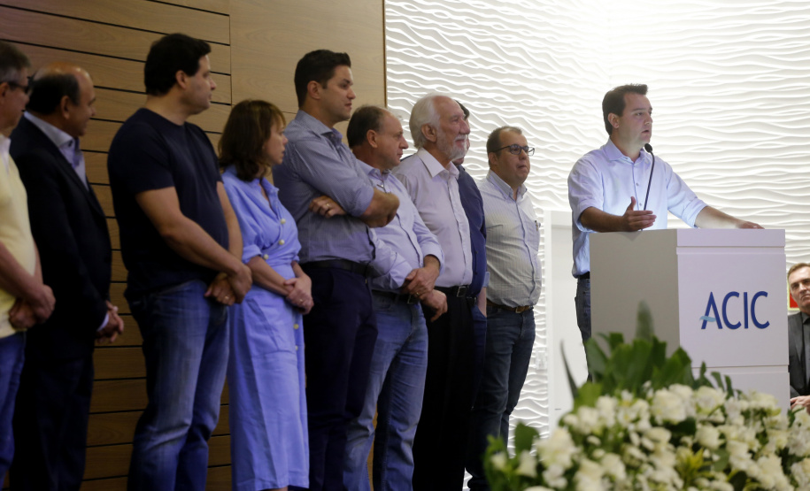 Governador Carlos Massa Ratinho Júnior na Associação Comercial e Industrial de Cascavel (ACIC) -  Cascavel, 07/02/2019  -  Foto: Arnaldo Alves/ANPr
