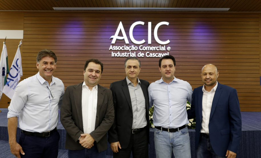 Governador Carlos Massa Ratinho Júnior na Associação Comercial e Industrial de Cascavel (ACIC) -  Cascavel, 07/02/2019  -  Foto: Arnaldo Alves/ANPr