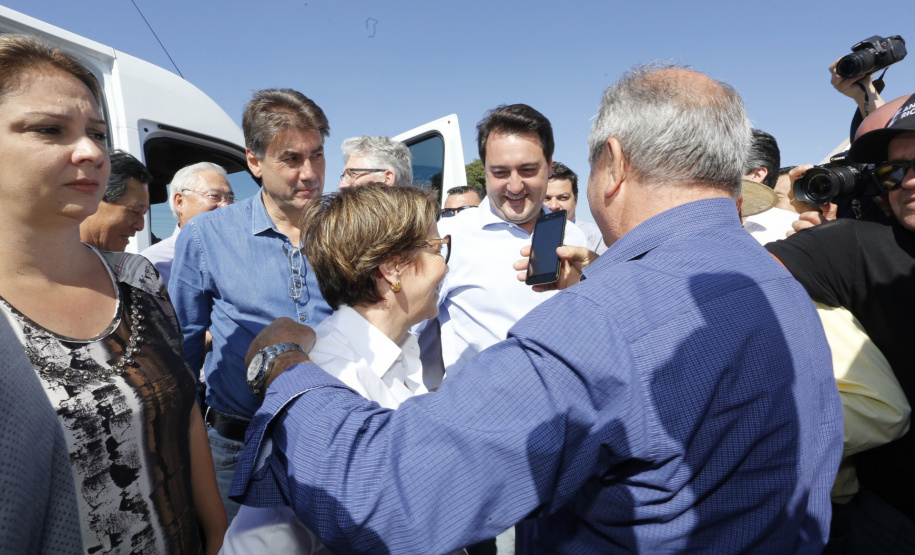 O governador Carlos Massa Ratinho Junior recebe a ministra da Agricultura, Pecuária e Abastecimento, Tereza Cristina, no Show Rural Coopavel. - Cascavel, 08/02/2019 - Foto: Arnaldo Alves/ANPr