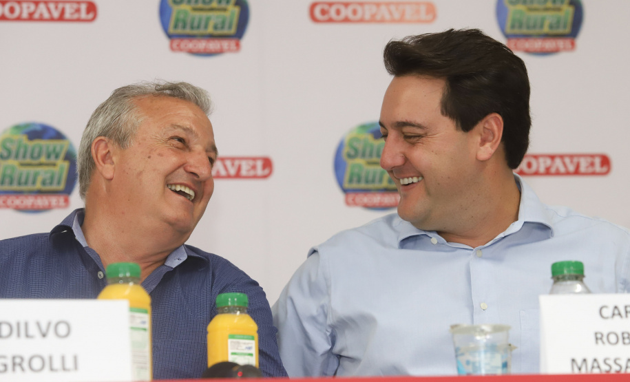 O governador Carlos Massa Ratinho Junior recebe a ministra da Agricultura, Pecuária e Abastecimento, Tereza Cristina, no Show Rural Coopavel. - Cascavel, 08/02/2019 - Foto: Rodrigo Félix Leal/ANPr