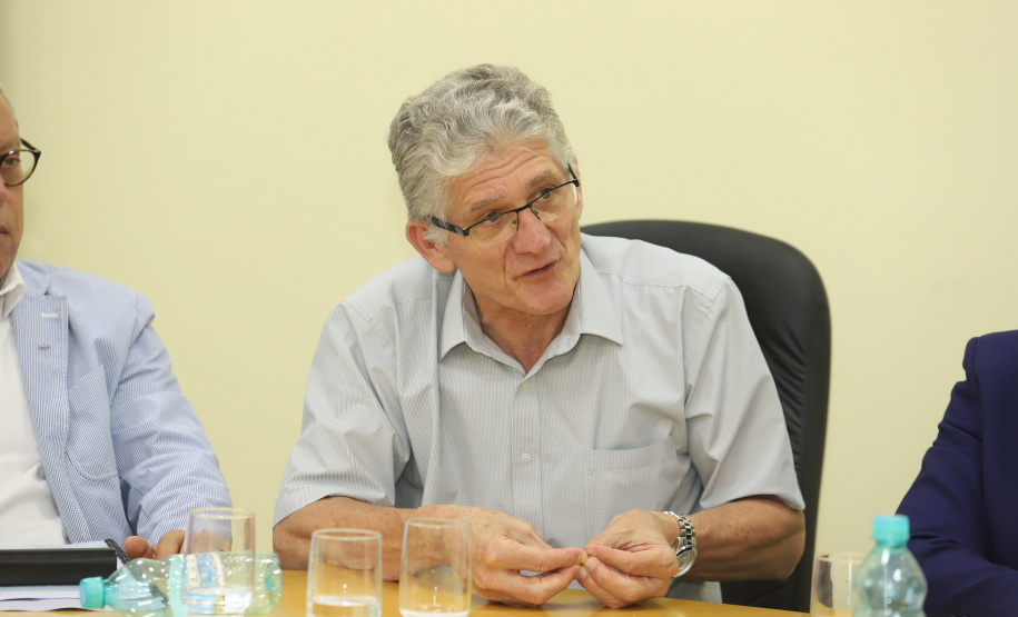 O governador Carlos Massa Ratinho Junior participou nesta segunda-feira (11) da primeira reunião ordinária de 2019 da diretoria da Organização das Cooperativas do Estado do Paraná (Ocepar), na sede da entidade, em Curitiba. Na foto, o secretário da Agricultura e Abastecimento, Norberto Ortigara - Curitiba, 11/02/2019. Foto: Rodrigo Felix Leal/ANPr