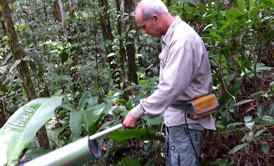 Duas equipes de entomologistas da Secretaria de Estado da Saúde estão coletando mosquitos em áreas de mata e periurbanas (nas periferias de cidades) de todo o Litoral do Paraná, incluindo a região onde foram encontrados os macacos mortos pela febre amarela, em Antonina. -  Curitiba, 13/02/2019  -  Foto: Divulgação SESA
