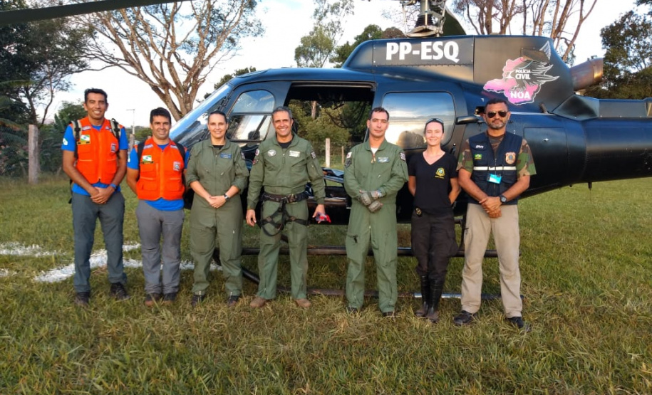 Equipe do Paraná durante resgates em Brumadinho (MG). Foto: Divulgação/ANPr
