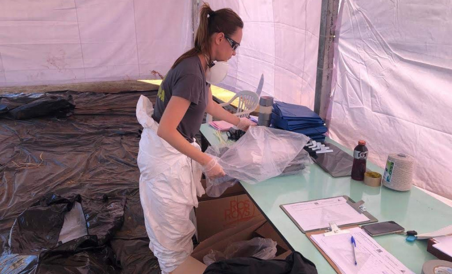 Equipe do Paraná durante resgates em Brumadinho (MG). Foto: Divulgação/ANPr