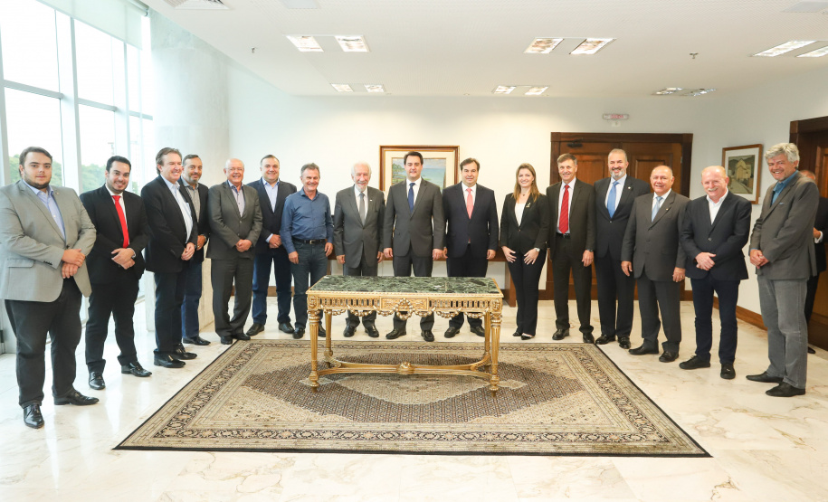 Governador Carlos Massa Ratinho Júnior recebe o presidente da Câmara dos Deputados, Rodrigo Maia. Curitiba, 15/02/2019. Foto: Rodrigo Felix Leal/ANPr
