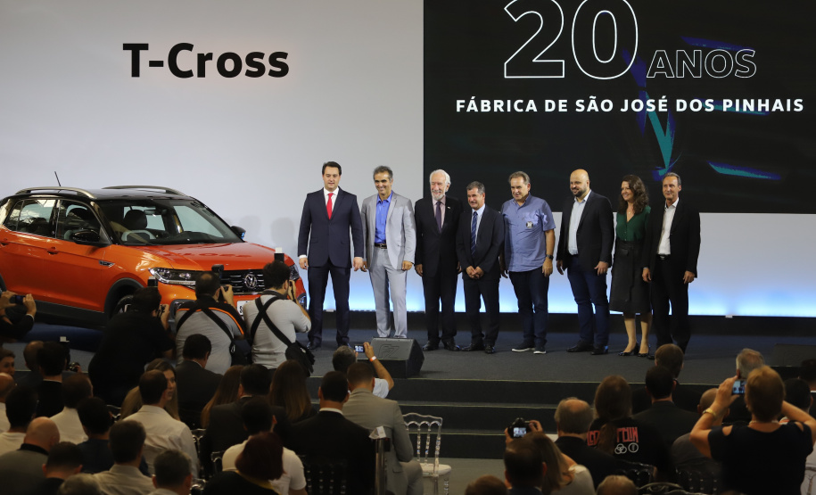 Governador Carlos Massa Ratinho Júnior participa da solenidade de comemoração de 20 anos da Volkswagen no Paraná. - São José dos Pinhais, 19/02/2019 - Foto: José Fernando Ogura/ANPr