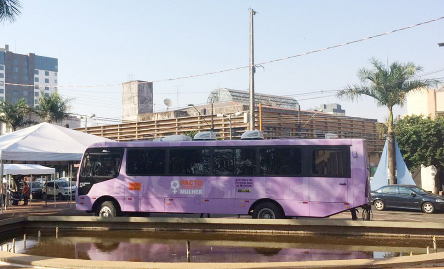 Ônibus Lilás atende mulheres em dez municípios em março.Foto: Divulgação/SEJUF