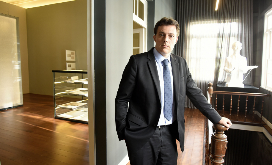 Luiz Gustavo Vidal, diretor do Museu Casa Alfredo Andersen.Curitiba, 06 de fevereiro de 2019.Foto: Kraw Penas/SEEC