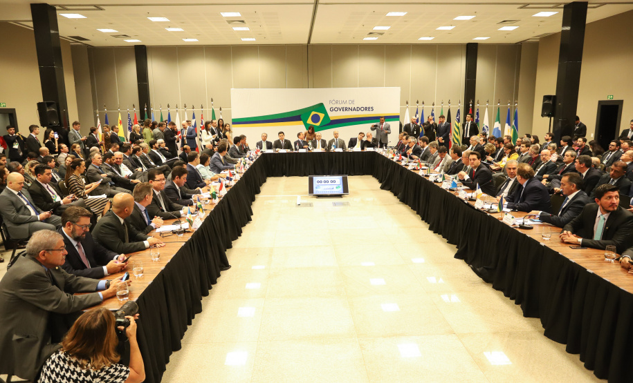 O governador Carlos Massa Ratinho Junior participou nesta quarta-feira (20), em Brasília, do Fórum de Governadores, que reuniu os chefes do Executivo dos 26 Estados e do Distrito Federal.   -  Brasília, 20/02/2019  -  Foto: Rodrigo Félix Leal/ANPr