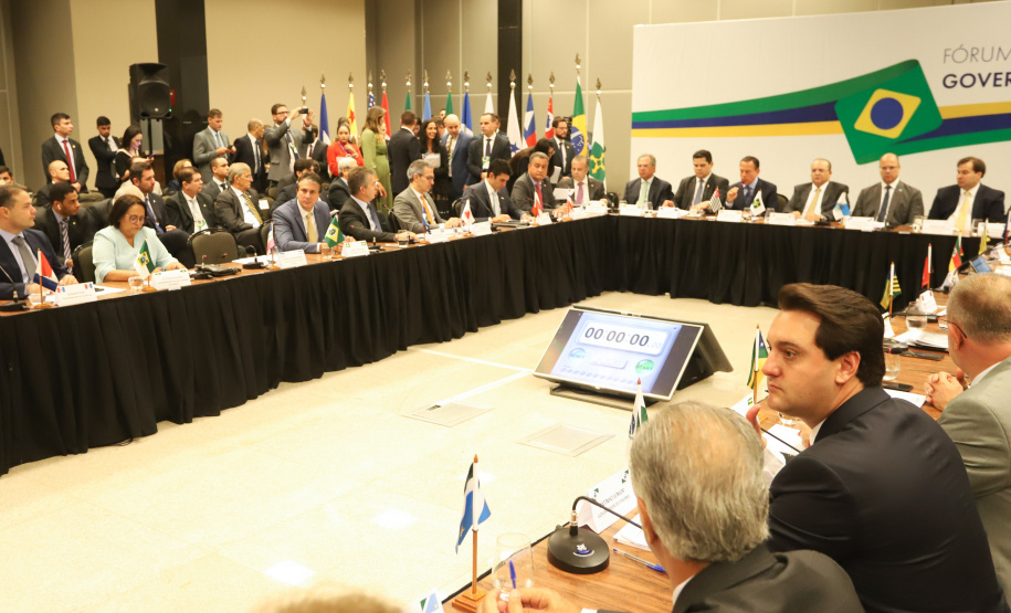 O governador Carlos Massa Ratinho Junior participou nesta quarta-feira (20), em Brasília, do Fórum de Governadores, que reuniu os chefes do Executivo dos 26 Estados e do Distrito Federal.   -  Brasília, 20/02/2019  -  Foto: Rodrigo Félix Leal/ANPr