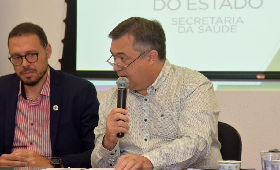 A Secretaria de Estado da Saúde em Curitiba, uma reunião para alinhamento das estratégias de controle da febre amarela. Além do Paraná, participam representantes de Santa Catarina, Rio Grande do Sul e de São Paulo, além do Ministério da Saúde e da Organização Panamericana de Saúde (Opas), com o apoio do Conselho Nacional de Secretários da Saúde. -  Curitiba, 21/02/2019  -  Foto: Divulgação SESA