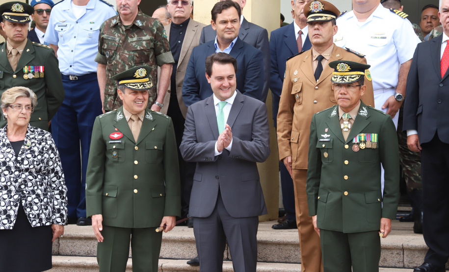 Os 74 anos da Tomada de Monte Castelo, batalha no Norte da Itália que marcou a participação da Força Expedicionária Brasileira (FEB) na Segunda Guerra Mundial, foram lembrados nesta quinta-feira (21/2), em cerimônia no Museu do Expedicionário, em Curitiba. O governador Carlos Massa Ratinho Junior participou no evento, junto com quatro expedicionários e familiares dos pracinhas.  -  Curitiba, 21/02/2019  -  Foto: Rodrigo Félix Leal/ANPr