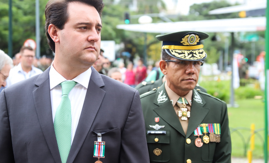 Os 74 anos da Tomada de Monte Castelo, batalha no Norte da Itália que marcou a participação da Força Expedicionária Brasileira (FEB) na Segunda Guerra Mundial, foram lembrados nesta quinta-feira (21/2), em cerimônia no Museu do Expedicionário, em Curitiba. O governador Carlos Massa Ratinho Junior participou no evento, junto com quatro expedicionários e familiares dos pracinhas.  -  Curitiba, 21/02/2019  -  Foto: Rodrigo Félix Leal/ANPr