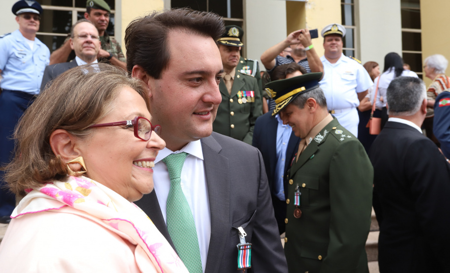 Os 74 anos da Tomada de Monte Castelo, batalha no Norte da Itália que marcou a participação da Força Expedicionária Brasileira (FEB) na Segunda Guerra Mundial, foram lembrados nesta quinta-feira (21/2), em cerimônia no Museu do Expedicionário, em Curitiba. O governador Carlos Massa Ratinho Junior participou no evento, junto com quatro expedicionários e familiares dos pracinhas.  -  Curitiba, 21/02/2019  -  Foto: Rodrigo Félix Leal/ANPr