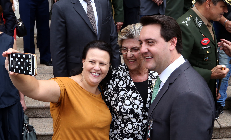 O governador Carlos Massa Ratinho Junior particip da cerimônia que comemora o 74º aniversário da tomada de Monte Castelo, na Itália, pela Força Expedicionária Brasileira, na Segunda Guerra Mundial. Foto: Gilson Abreu/ANPr