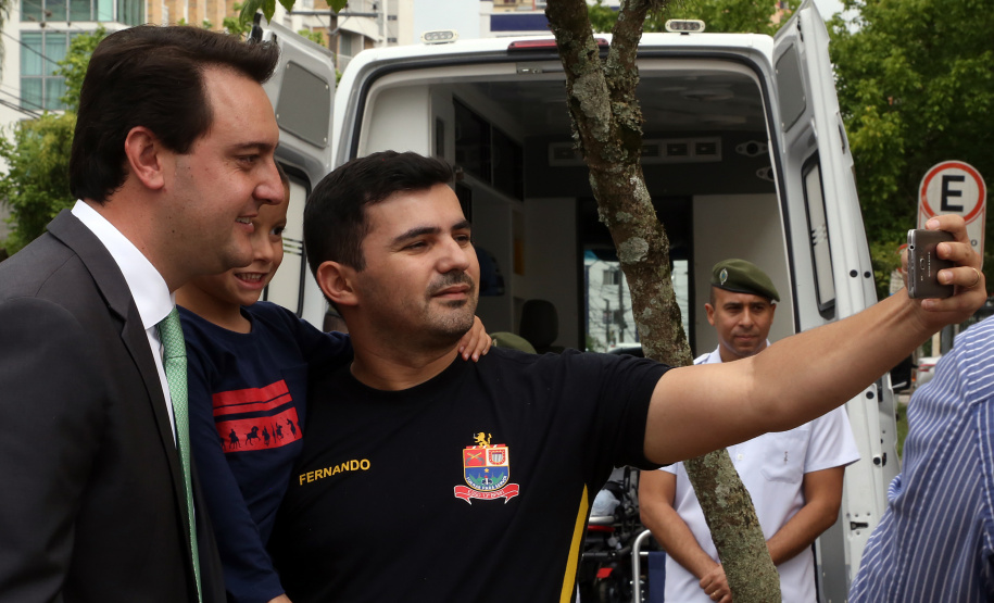 O governador Carlos Massa Ratinho Junior particip da cerimônia que comemora o 74º aniversário da tomada de Monte Castelo, na Itália, pela Força Expedicionária Brasileira, na Segunda Guerra Mundial. Foto: Gilson Abreu/ANPr