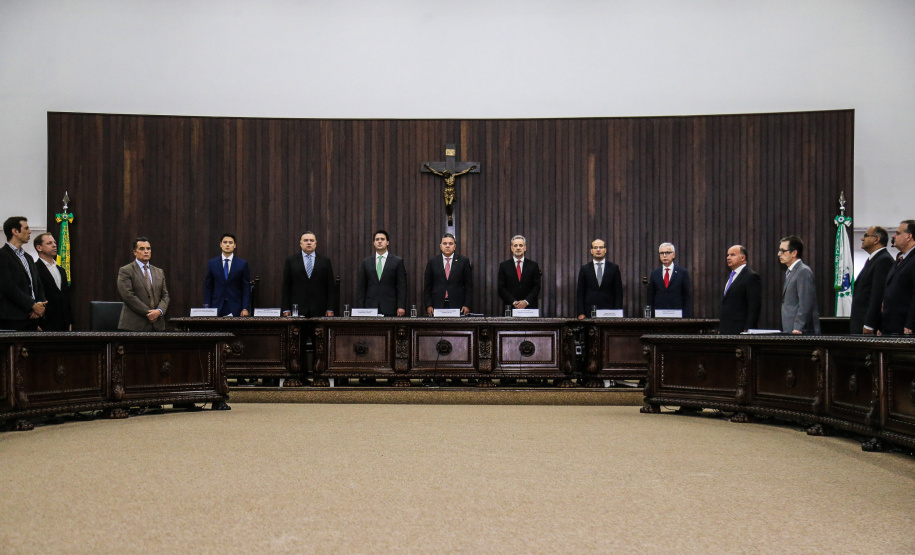 O governador Carlos Massa Ratinho Junior participa da solenidade que formaliza a Força-Tarefa Infância Segura de Prevenção e Combate a Crimes Contra a Criança, nesta quinta-feira (21) no Palácio da Justiça. Curitiba, 21/02/2019 - Foto: Geraldo Bubniak/ANPr