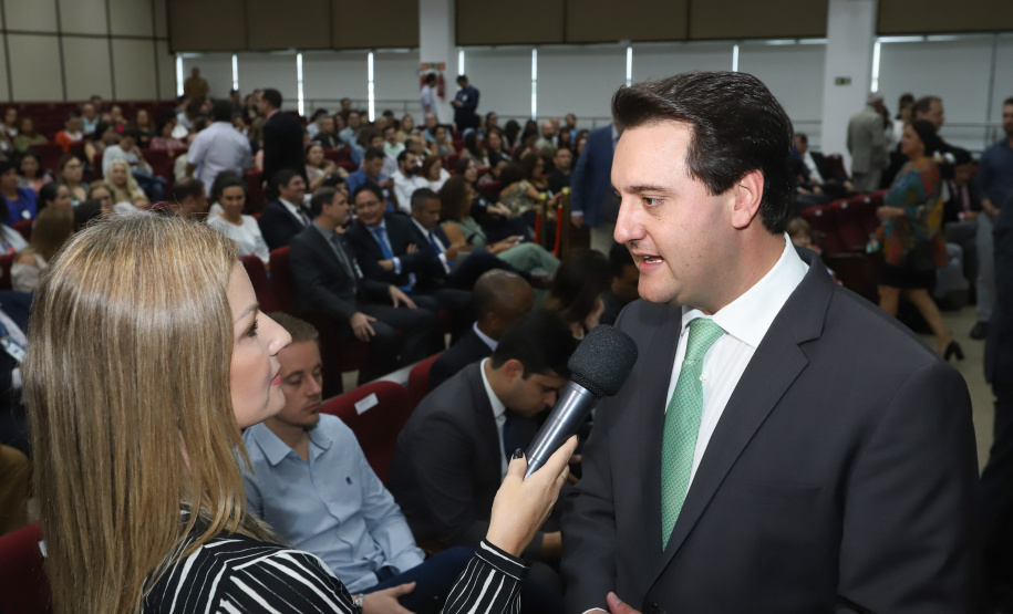 O governador Carlos Massa Ratinho Junior participa da solenidade que formaliza a Força-Tarefa Infância Segura de Prevenção e Combate a Crimes Contra a Criança, nesta quinta-feira (21) no Palácio da Justiça. Curitiba, 21/02/2019 - Foto: Rodrigo Félix Leal/ANPr