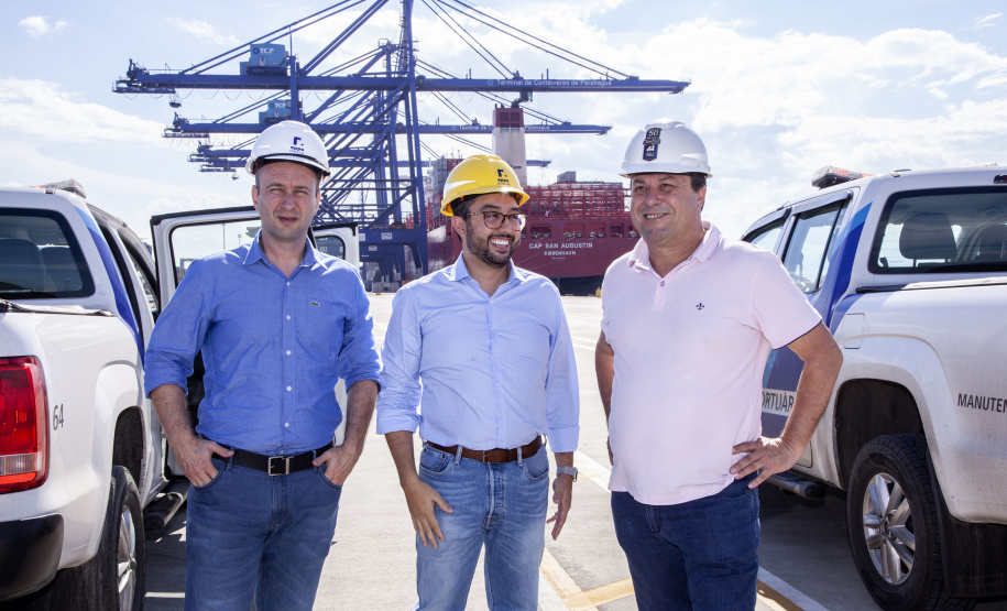 O secretário de Desenvolvimento Sustentável e Turismo Márcio Nunes visita o Porto de Paranaguá. Foto: Claudio Neves/APPA