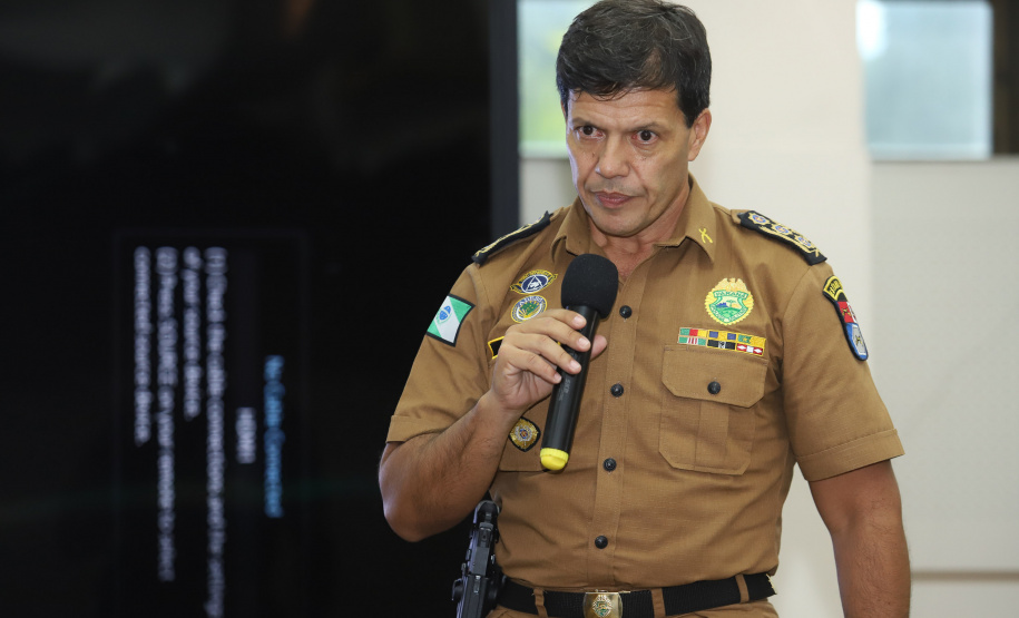 O governador Carlos Massa Ratinho Jr entregou nesta sexta(22) novas viaturas, aparelhos etolométricos e coletes balísticos às unidades da Polícia Militar que pertencem ao 2 Comando Regional - Londrina e região. Londrina,22/02/2019 -  Foto: Rodrigo Félix Leal/ANPr