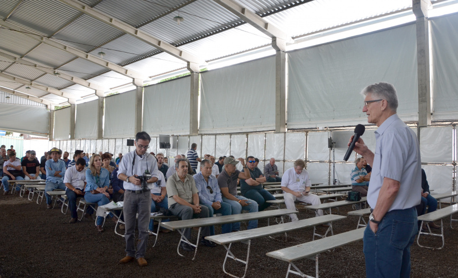 O secretário da Agricultura e Abastecimento do Paraná, Norberto Ortigara, durante abertura, nesta quarta-feira (27), do Dia de Campo Verão 2019, da Cooperativa Agraria, de Entre Rios, em Guarapuava.  -  27/02/2019  -  Foto:  Divulgação SEAB